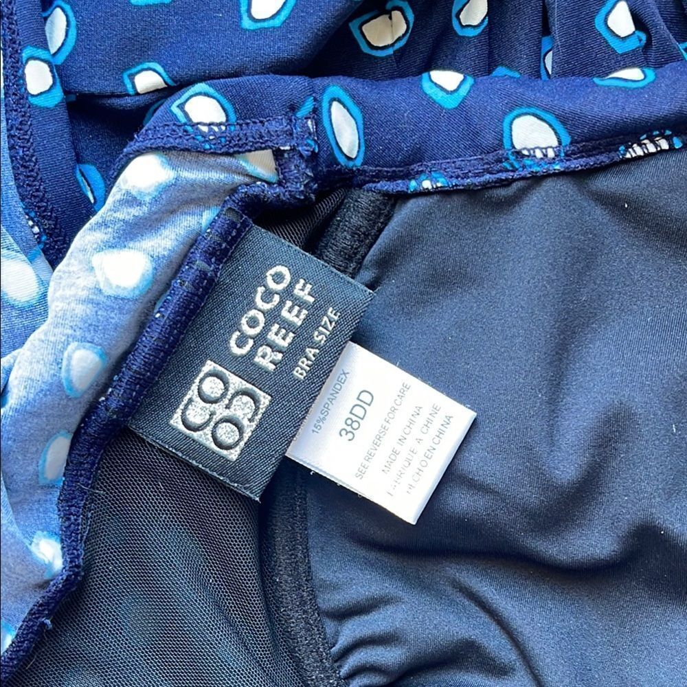 Coco Reef Blue Patterned Bikini Top - Picture 6 of 8
